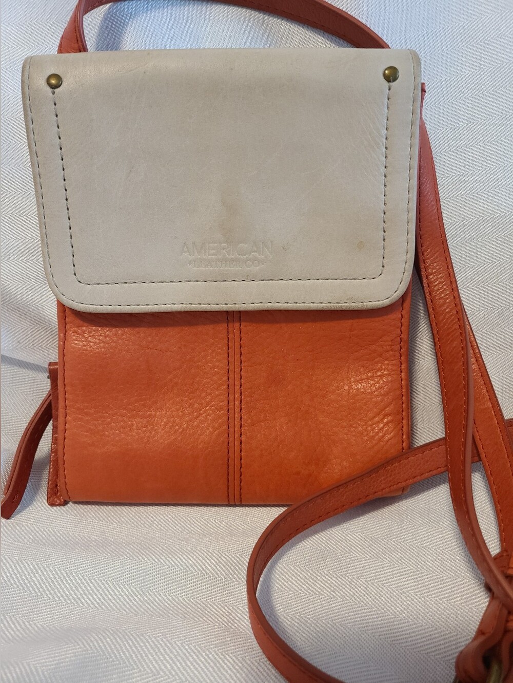 American Leather Co. Orange Crossbody Bag